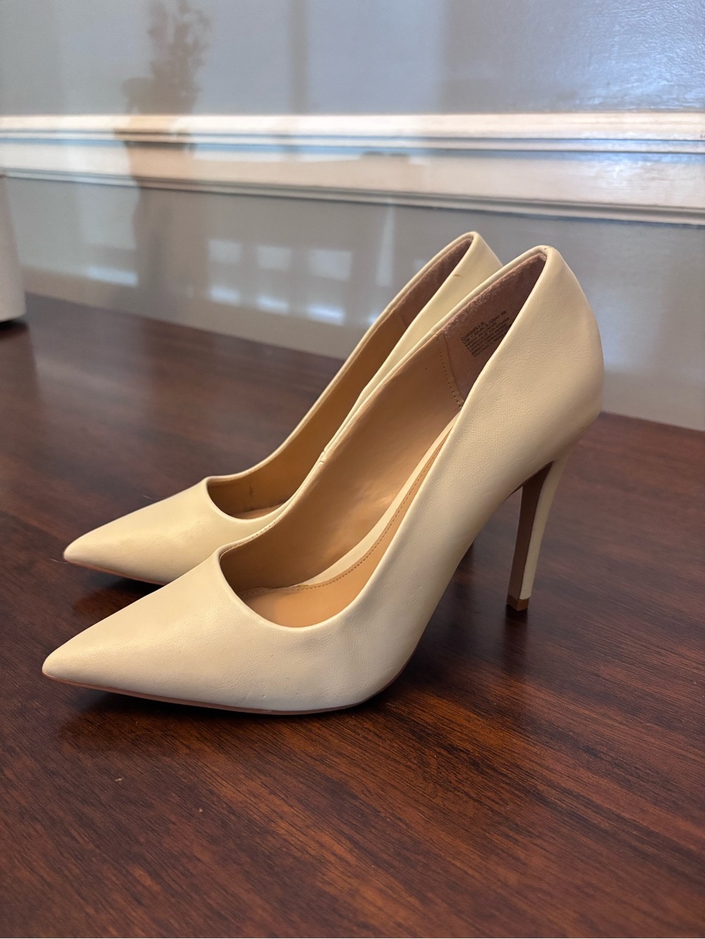 jf j.ferrar Cream Pointed-Toe Stiletto Pumps